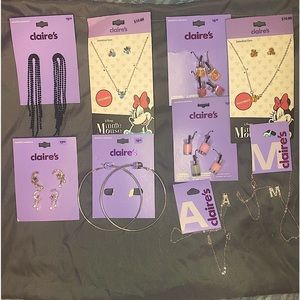 Lot of BRAND NEW Claire’s earrings and necklaces